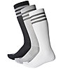 adidas 3-Stripes Knee - Kniestrümpfe - 3 Paar lange Socken, White/Black/Grey
