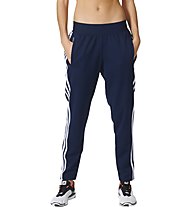 adidas 3-Stripes Tapered Pants - lange Damen Fitnesshose, Blue