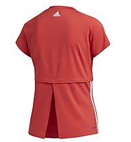 adidas 3 Stripe Cap Tee - Fitnessshirt - Damen, Red