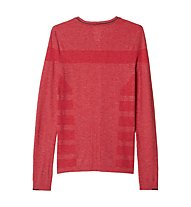 adidas Adistar Wool Primeknit LS langärmliges Runningshirt mit PrimaLoft, Red