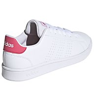 adidas Advantage K - Sneaker - Kinder, White/Pink