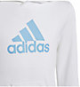 adidas Big Logo Essentials Jr - felpa con cappuccio - ragazzo, White/Blue