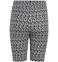 adidas Brand Love Print Cotton Biker - pantaloni fitness - ragazza, Black/White