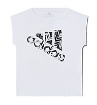 adidas Clima Young Graphic Tee W T-Shirt Donna, White