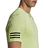 adidas Club 3-Stripe - Tennis T-shirt - Herren, Light Green/Black