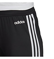 adidas D2M Straight Fitted Knit 3-Stripes - Trainighose lang - Damen, Black/White