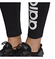 adidas Essential Linear - pantaloni lunghi fitness - donna, Black/White