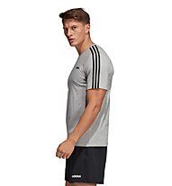 adidas Essentials 3 Stripes - T-Shirt - Herren, Grey