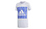 adidas Essentials Logo in the Box Tee - T-Shirt - Kinder, White/Blue