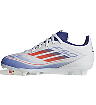 adidas F50 League FG/MG Jr - scarpe da calcio multisuperfici - bambini, White/Blue/Red