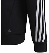 adidas Future Icons 3 Stripes Full Zip Jr - felpa con cappuccio - ragazzo, Black