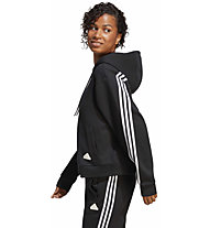 adidas Future Icons Three Stripes Full Zip W - Kapuzenpullover - Damen, Black