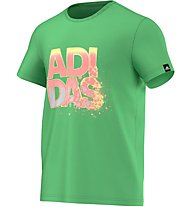 adidas Glass Lineage T-Shirt Uomo, Semi Flash Green