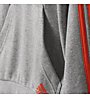 adidas Essentials 3 Stripes - Kapuzenpullover - Jungen, Grey/Orange