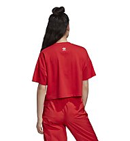 adidas Originals Large Logo - t-shirt fitness - donna, Red/White