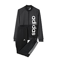 adidas Linear - tuta da ginnastica - bambino, Black/White