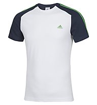 adidas LPM Pop CB T-Shirt, White/Blue/Green