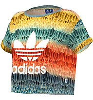 adidas Menire Cropped Logo T-Shirt Damen, Multicolor