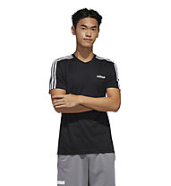 adidas Mens D2M 3S - T-shirt fitness - uomo, Black