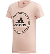 adidas Prime Tee - T-shirt fitness - bambina, Rose