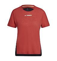 adidas Terrex Agravic Pro Wool W - maglia trail running - donna, Red