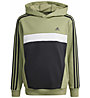 adidas Tiberio 3 Stripes Colorblock Fleece Jr - Kapuzenpullover - Jungs, Green