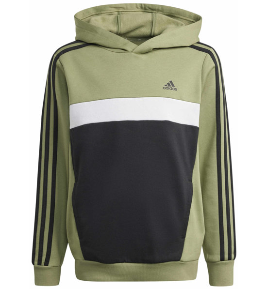 adidas Tiberio 3 Stripes Colorblock Fleece Jr felpa con cappuccio ragazzo Sportler