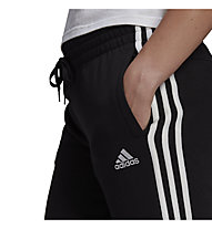 adidas W 3S FT Cuffed PT - pantaloni lunghi fitness - donna, Black/White