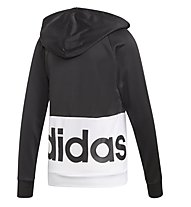 adidas WTS Lin FT Hood - Trainingsanzug - Damen, Black/White