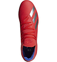 adidas X 18.3 FG - scarpe calcio terreni compatti, Red/Silver/Blue