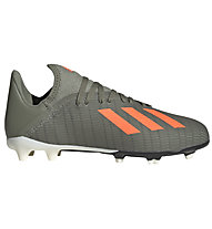 adidas X 19.3 FG Jr - scarpe da calcio terreni compatti - bambino, Green/Orange/White
