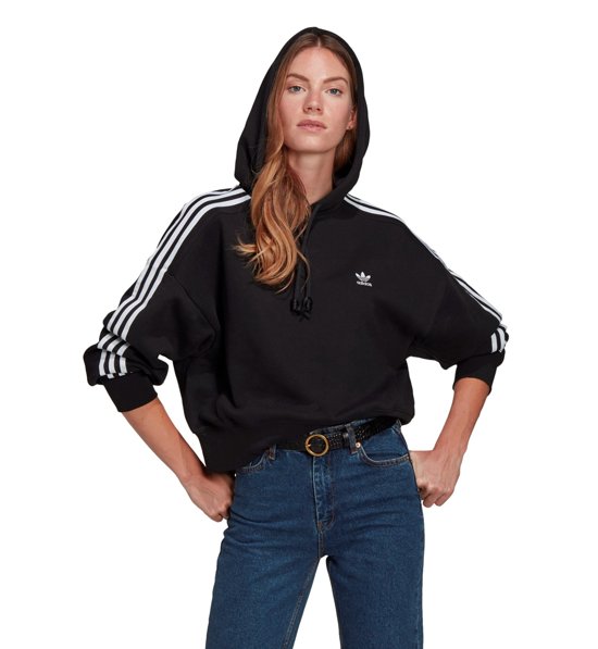 Adidas originals 3-stripes lock up boyfriend hoodie damen discount