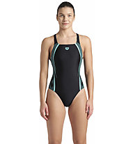 Arena Pro Back Graphic W - Badeanzug - Damen, Black/Light Blue