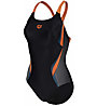 Arena W Break Swim Pro Back - costume intero - donna, Black/Orange