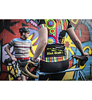 Biciclista Hot Hot Hot Damen-Radtrikot, Brown/Yellow