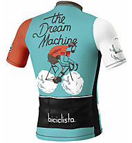 Biciclista The Dream Machine - Radtrikot - Herren, Light Blue/Orange/White