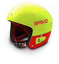 Briko Vulcano FIS 6.8 JR - casco sci bambino, Yellow/Orange