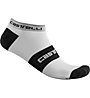 Castelli Lowboy - calzini corti bici, White/Black