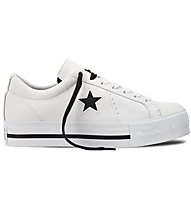 Converse One Star Ox Platform Leather - sneakers - donna, White/Black
