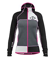 Crazy Pull Iconic Light - felpa in pile - donna, Black/Grey/Pink