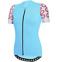Dotout Dots - maglia bici - donna, Light Blue/Pink