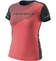 Dynafit Alpine 2 S/S - Trailrunningshirt - Damen, Light Red/Dark Blue/Light Blue