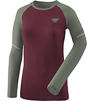 Dynafit Alpine Pro - Langarmshirt Trailrunning - Damen, Dark Red/Green