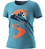 Dynafit Artist Series Co T-Shirt W - T-Shirt - Damen, Light Blue/Orange/Dark Blue