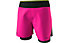 Dynafit DNA Ultra 2in1 W - pantaloni corti trail running - donna, Pink/Black