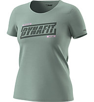 Dynafit Graphic - T-Shirt sport di montagna - donna, Green/Dark Green/Pink