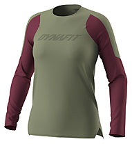 Dynafit Ride L/S - MTB Trikot - Damen, Green/Dark Red