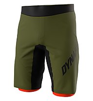 Dynafit Ride light 2in1 - pantaloni MTB - uomo, Dark Green/Black/Red