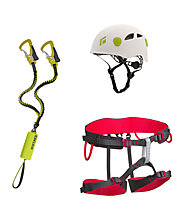Edelrid Kit bestehend aus: Klettergurt + Klettersteigset + Helm