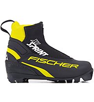 Fischer XJ Sprint - scarpa sci di fondo - bambino, Black/Yellow/White